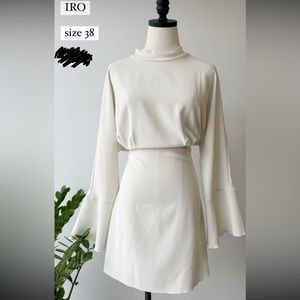 IRO Drape Dress, Ivory, size 38